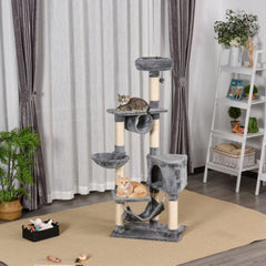 PawHut Cat Tree Condo Tower, Multi