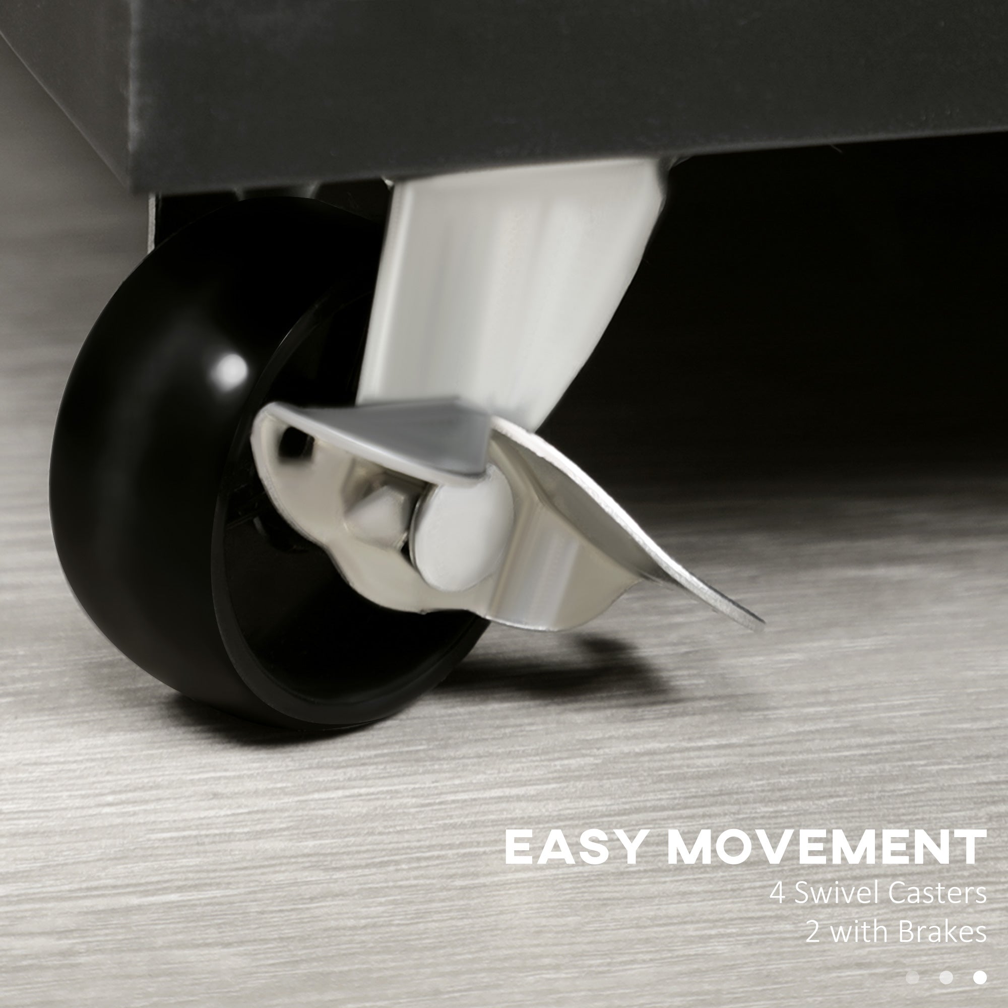 Kozy Rolling Metal Filing Cabinet, Industrial Mobile Storage Cabinet with Adjustable Shelf and Wheels for Home Office Living Room, Black