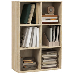 Kozy Six-Cube Bookcase - Oak Wood Effect