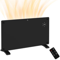 Kozy - Electric Heater Wifi Smart App, 1500W Glass Panel Heater Radiator, Freestanding or Wall Mounted Convector Space Heater with LED Display, 24Hr 7 Day Timer, Adjustable Thermostat, Remote Control