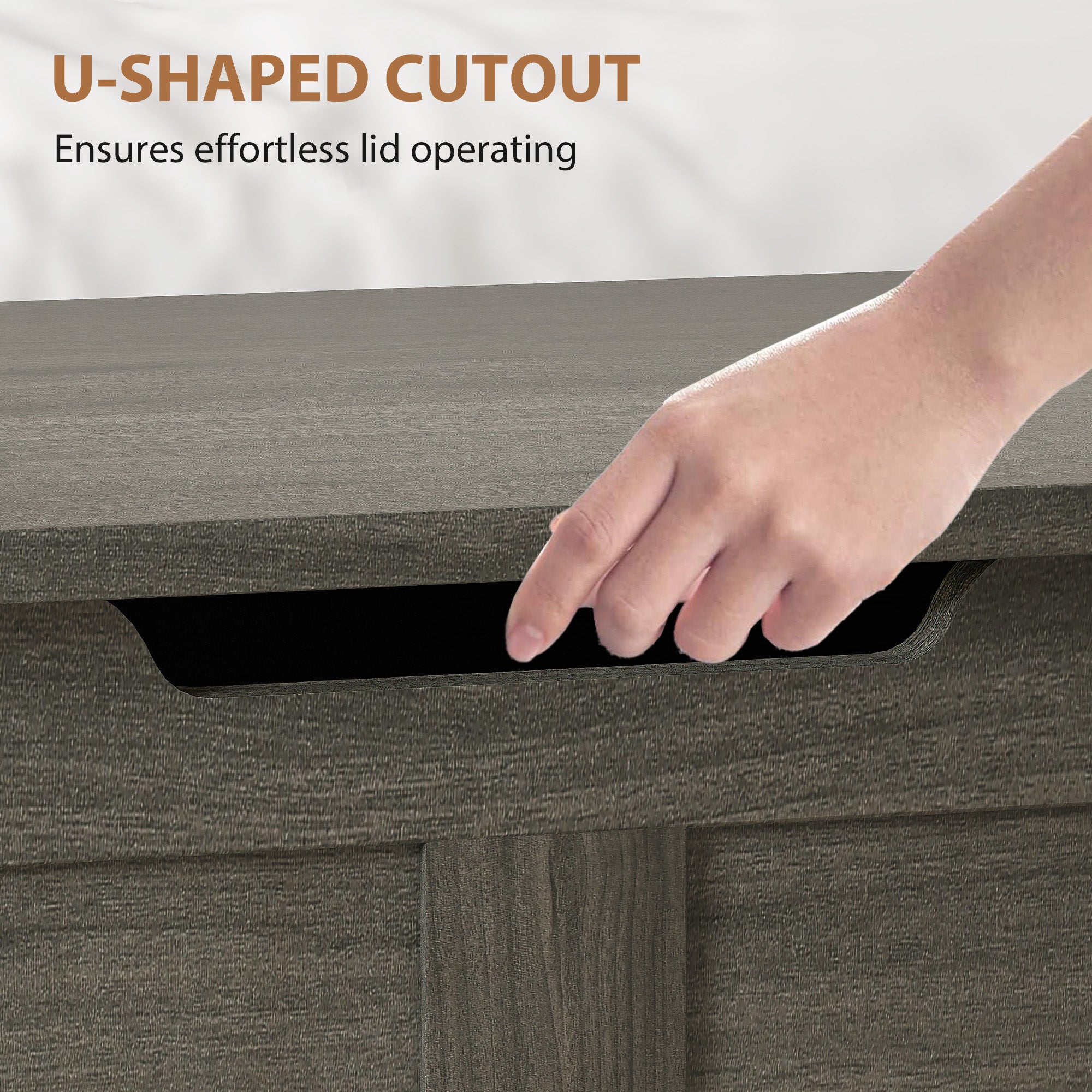 Kozy - 100L Home Storage Box, with Safety Hinges - Charcoal Grey