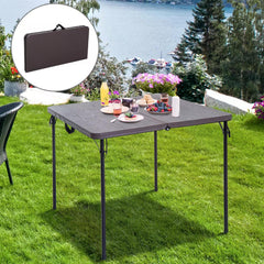 Outsunny Folding Camping Table for Outdoor Events Garden Camping BBQ Party, 86Lx86Wx71.5H cm