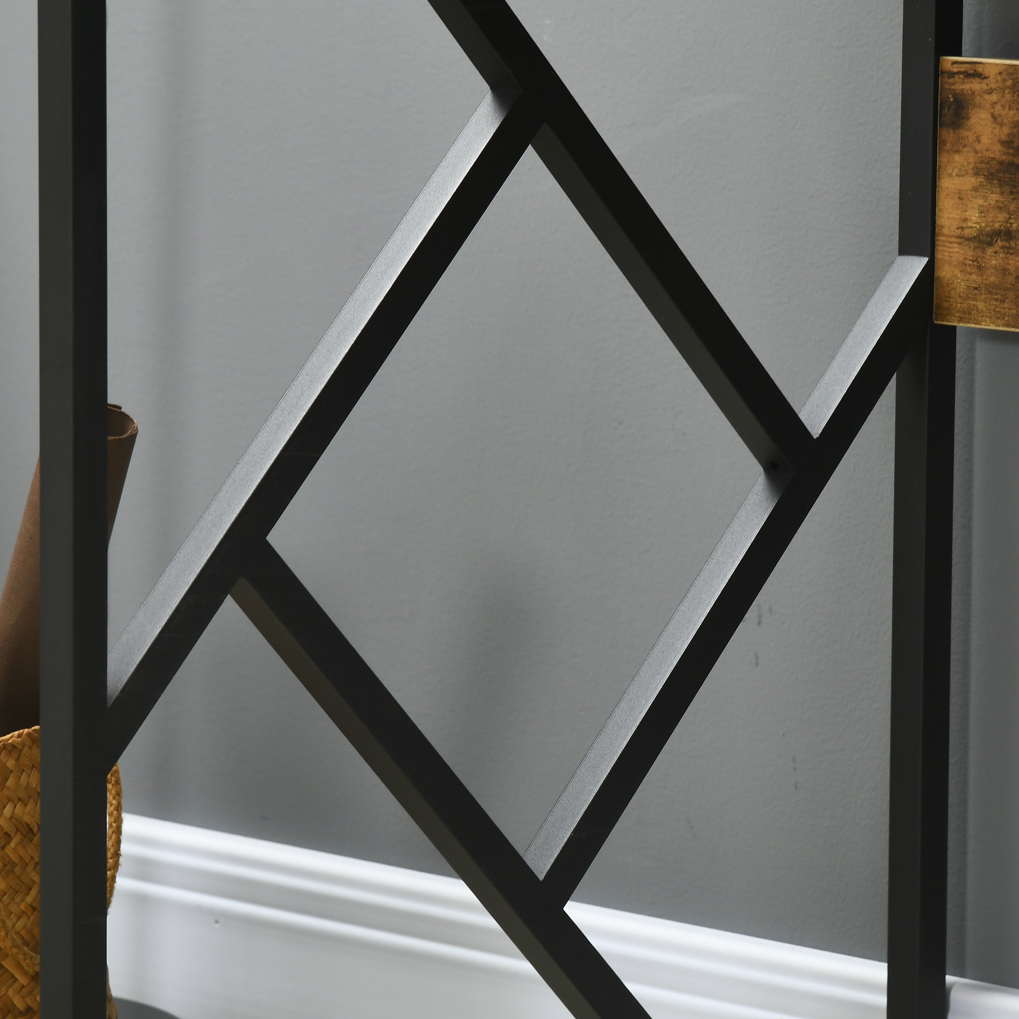 Kozy Computer Desk with Bookshelf, Industrial Writing Table with 6 Tier Storage Shelves for Home Office, Bedroom, Study, 150 x 55 x 138cm, Rustic Brown