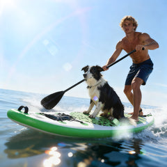 Kozy Inflatable Stand Up Paddle Board, 10' x 30" x 4", Non-Slip SUP, with ISUP Accessories, Hand Pump, 3 Fins, Adj Paddle for Youth Adult Beginners/Experts