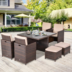 Outsunny 9PC Rattan Garden Furniture Set 8