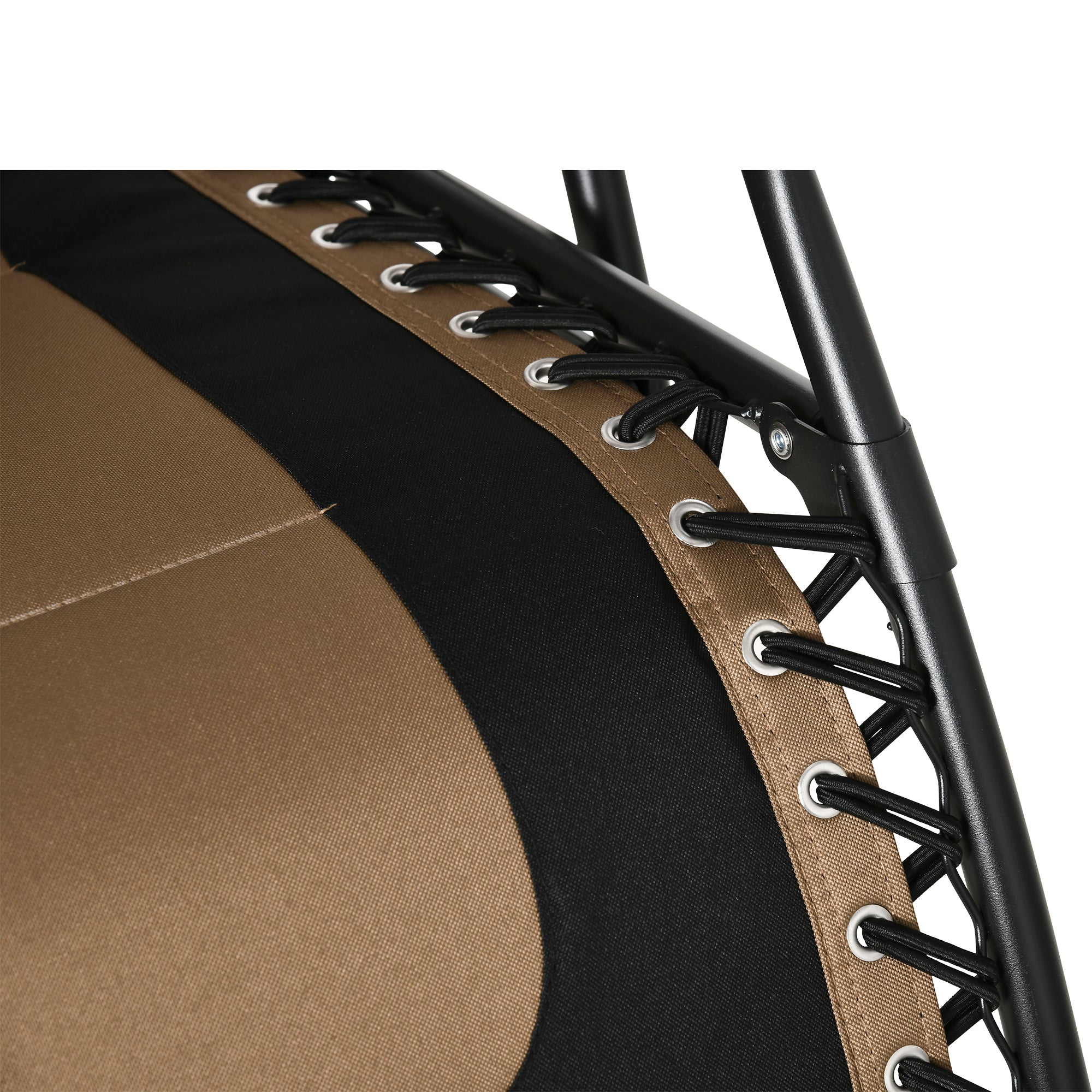 Kozy Zero Gravity Lounger Chair, Folding Reclining Patio Chair with Shade Cover, Padded Seat, Cup Holder, Soft Cushion and Headrest for Poolside, Camping, Coffee