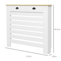 Kozy - 95.5H x 111Wcm Radiator Cover, with Drawer - White