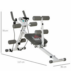 Kozy 2-IN-1 Core Abdominal Ab Trainer Sit Up Bench with LCD Screen, Adjustable Fitness Crunch Machine for Home GYM