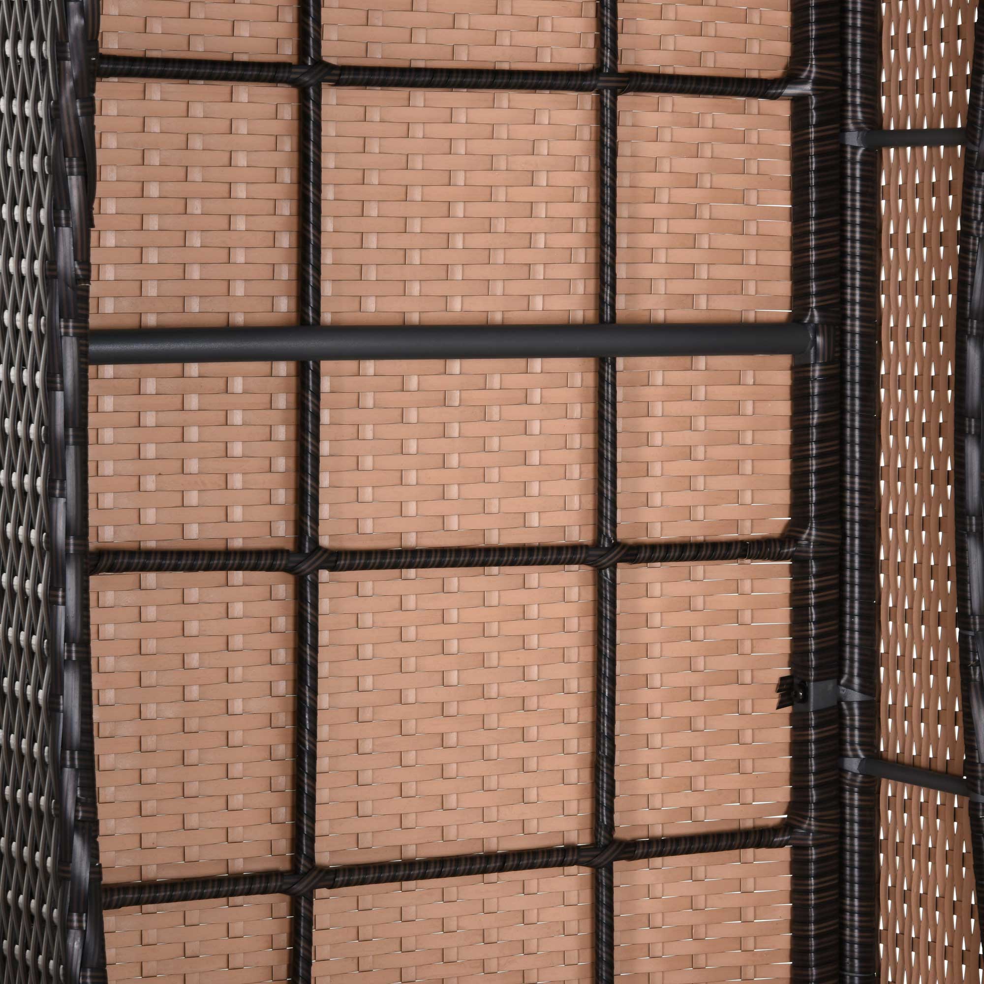 Kozy 2PC Rattan Sun Lounger Recliner Bed Reclining Chair Patio Garden Outdoor Wicker Weave Adjustable Headrest with Fire Retardant Cushion – Brown