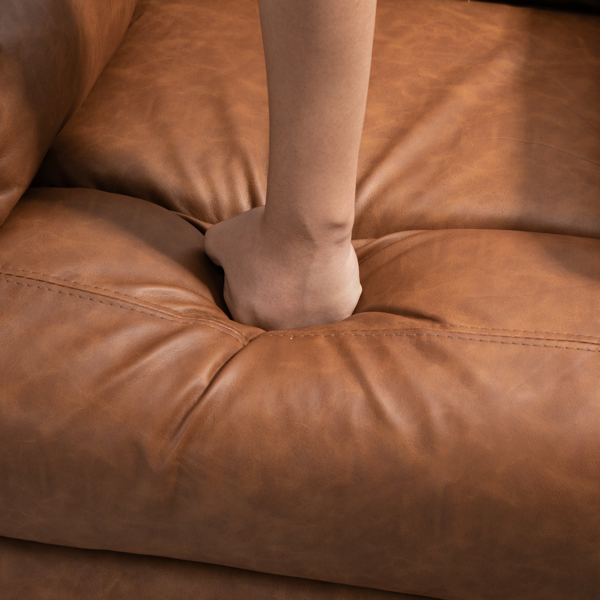 Kozy Faux Leather 70° Electric Riser Recliner Chair - Brown