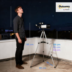 Kozy Astronomy Telescope for Adults and Beginners with 70 mm Aperture, Carry Bag, White