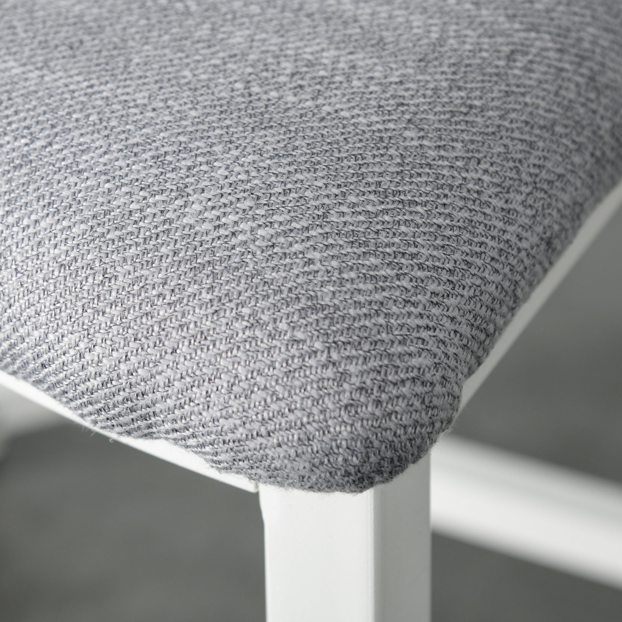 Kozy Modern Round Dining Table Set with 4 Upholstered Stools for Dining Room, Kitchen, Grey