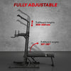 Pull Up Station with Adjustable Weight Bench, Dip Station and Barbell Rack, Multi-Function Power Tower Free Standing Pull Up Bar for Home Gym