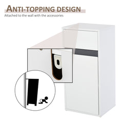 Kozy MDF Tri-Compartment Bathroom Storage Cabinet White