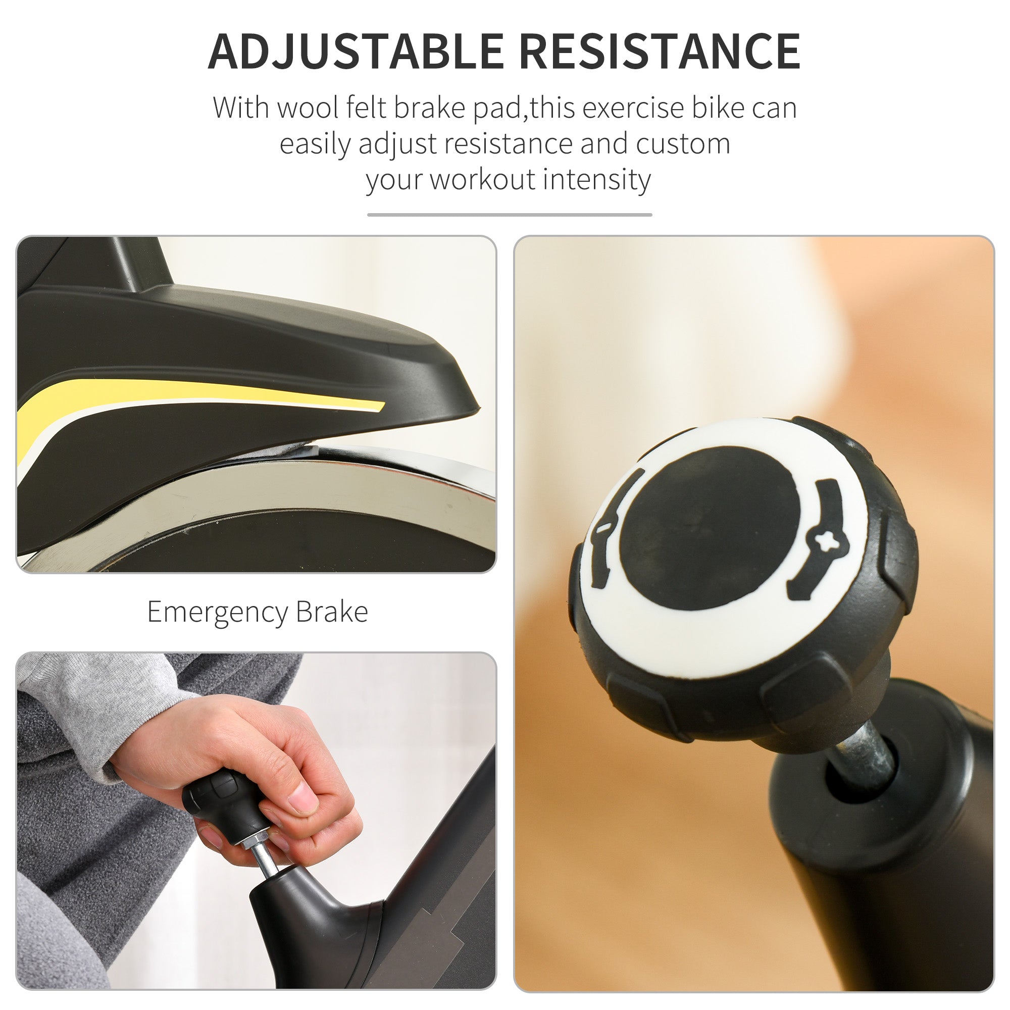 Kozy Upright Exercise Bike Indoor Training Cycling Machine Stationary Workout Bicycle with 10KG Flywheel and Adjustable Resistance Seat Handlebar LCD Display for Home Gym