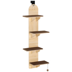 Kozy - 4-Level Door Mounted Cat Tree with Washable Plush Mats, Toy Balls, Door Hanging Cat Shelf for Indoor Cats