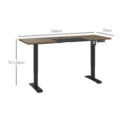 Kozy 72-116cm Adjustable Electric Standing Desk, with LED Display - Black