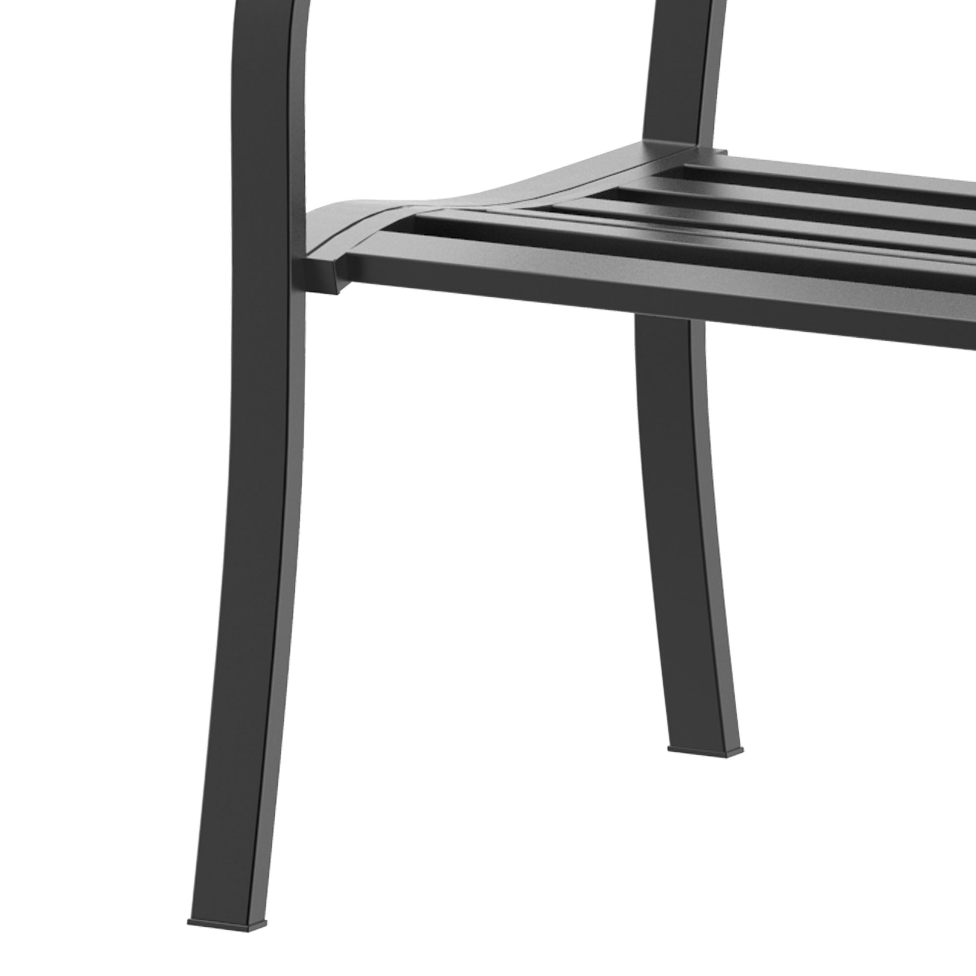 Kozy Garden Bench Furniture Patio Park 2 Person Chair Seat Steel Black 120cm Outdoor