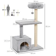 PawHut Durable Cat Scratching Tree, 3