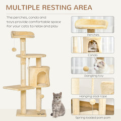 PawHut Cat Tree House, Multi