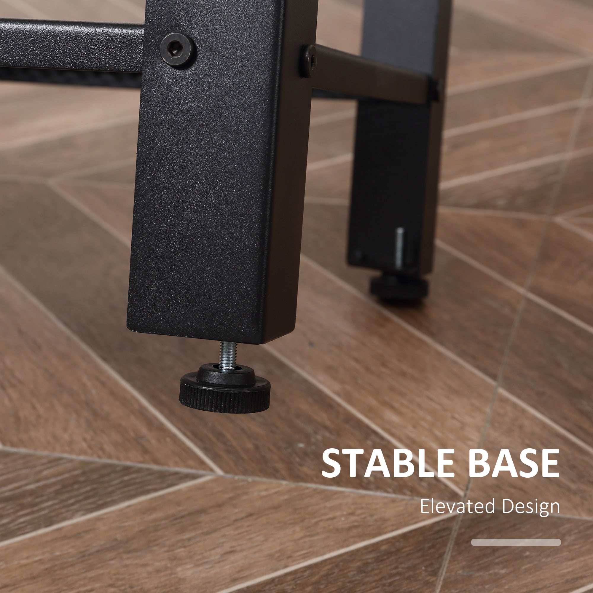 Kozy Tall Side Table with 3 Layer, 2 Shelves Storage Display Industrial-Style, Metal Frame, Bedside End Table for Living Room Bedroom, Oak and Black