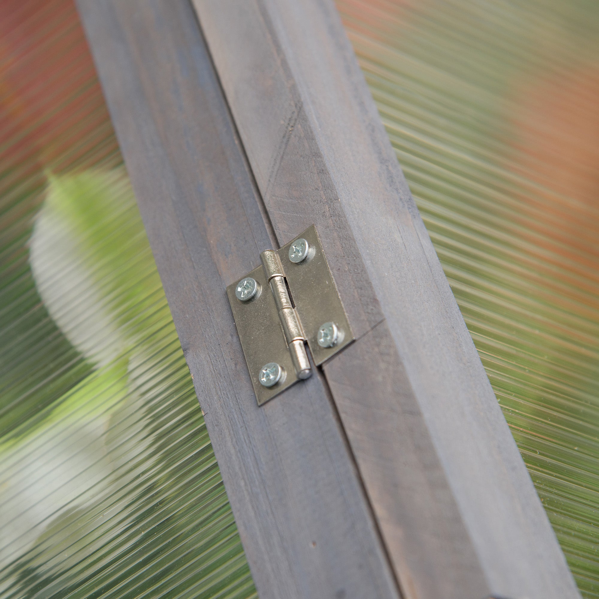 Kozy Wooden Cold Frame Garden Polycarbonate Greenhouse with Openable Top Cover, Grow House for Flowers, Vegetables, Plants, 90 x 52 x 50cm, Natural