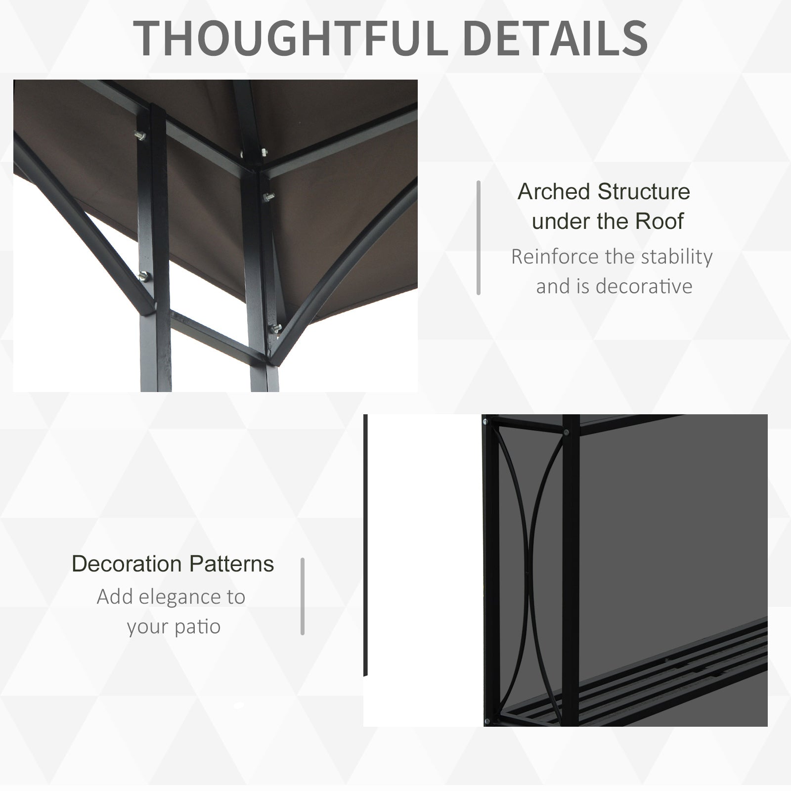 Kozy 2.5 x 1.5m BBQ Tent Canopy Patio Outdoor Awning Gazebo Party Sun Shelter - Coffee