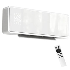 Kozy 2000W Ceramic Electric Heater with Fan, Adjustable Thermostat, Wall Mounted - White