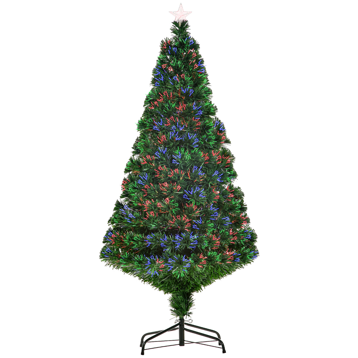 HOMCOM 5FT Green Fiber Optic Xmas Tree Pre