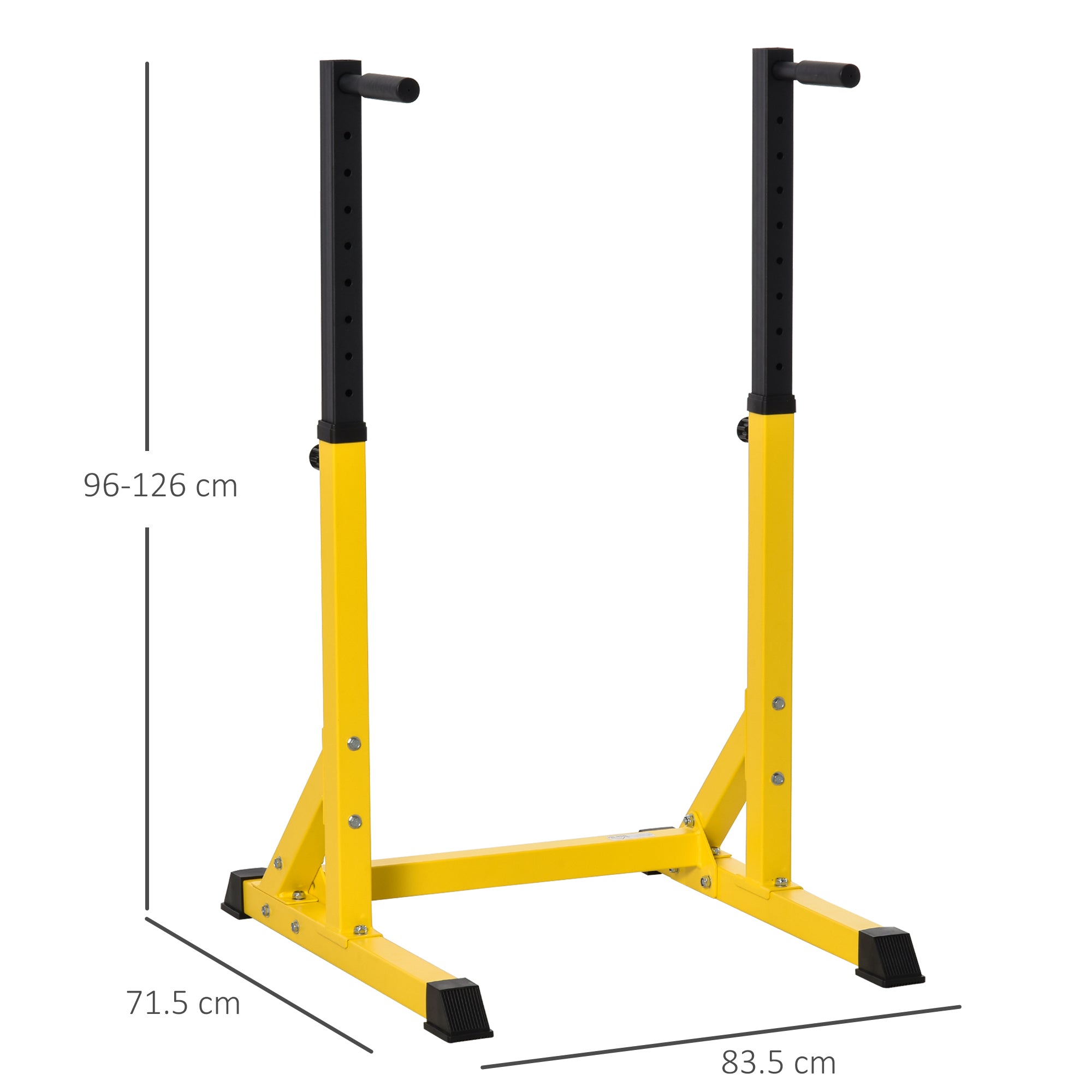 Kozy 83.5L x 71.5W x 126H cm Dip Station Chin Up Parallel Bars Pull Up Power Tower Home Gym Workout Bicep Tricep Fitness Equipment Height Adjustable
