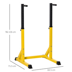 Kozy 83.5L x 71.5W x 126H cm Dip Station Chin Up Parallel Bars Pull Up Power Tower Home Gym Workout Bicep Tricep Fitness Equipment Height Adjustable