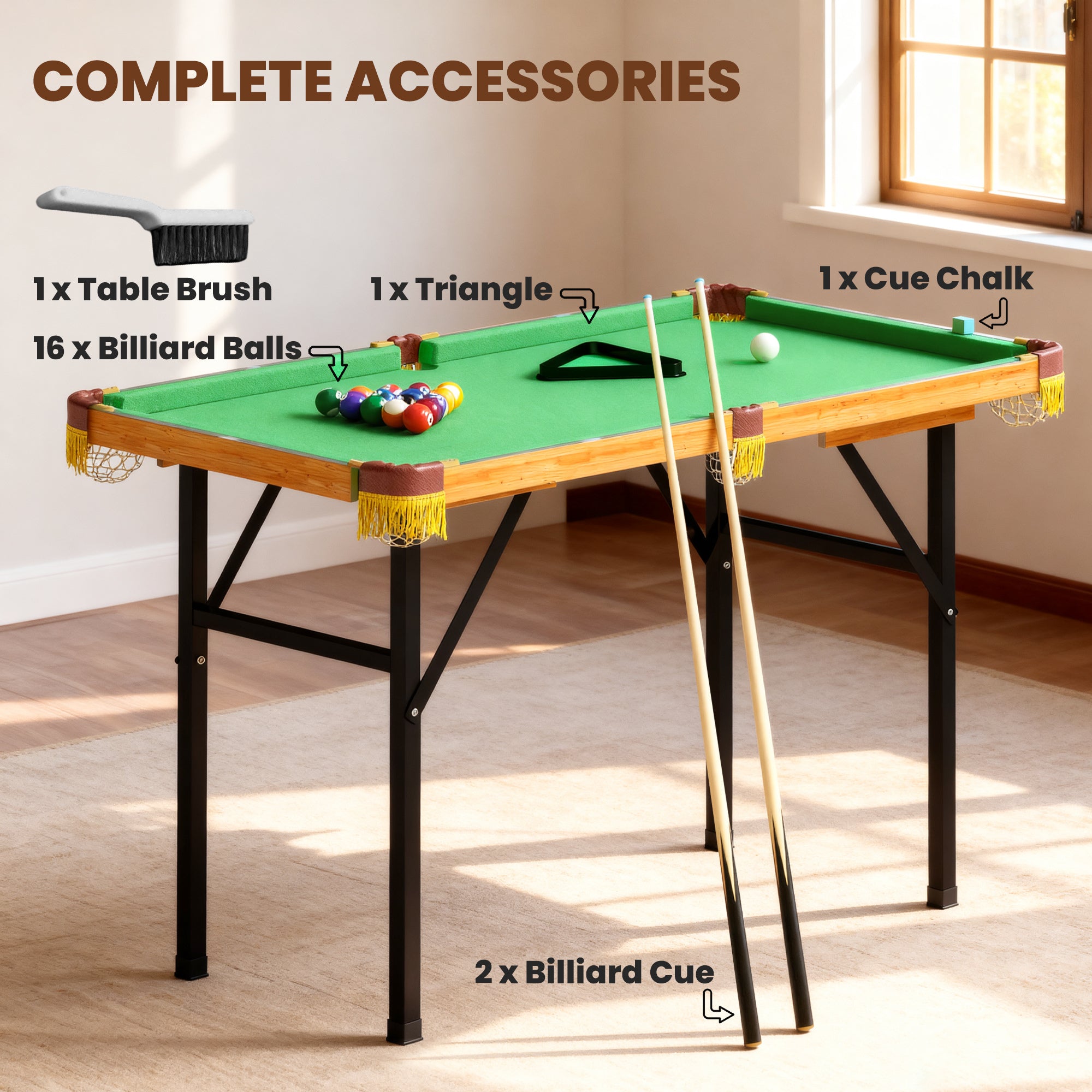 Kozy 4FT Mini Folding Pool Billiards Table