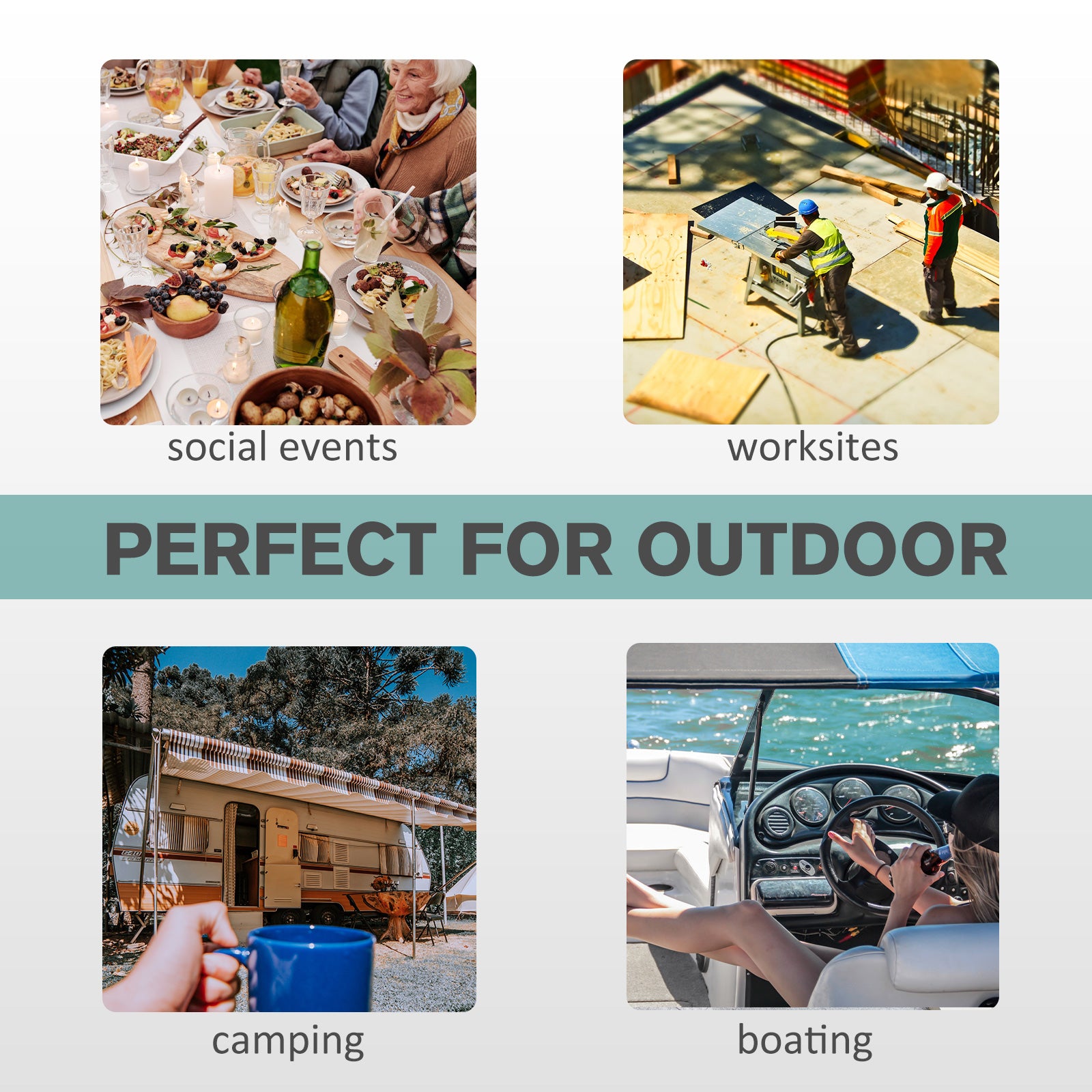 Kozy Camping Sink, 17L Portable Hand Wash Station with Towel Holder, Soap Dispenser and Rolling Wheels, Outdoor Sink for Events, Gatherings, Worksite