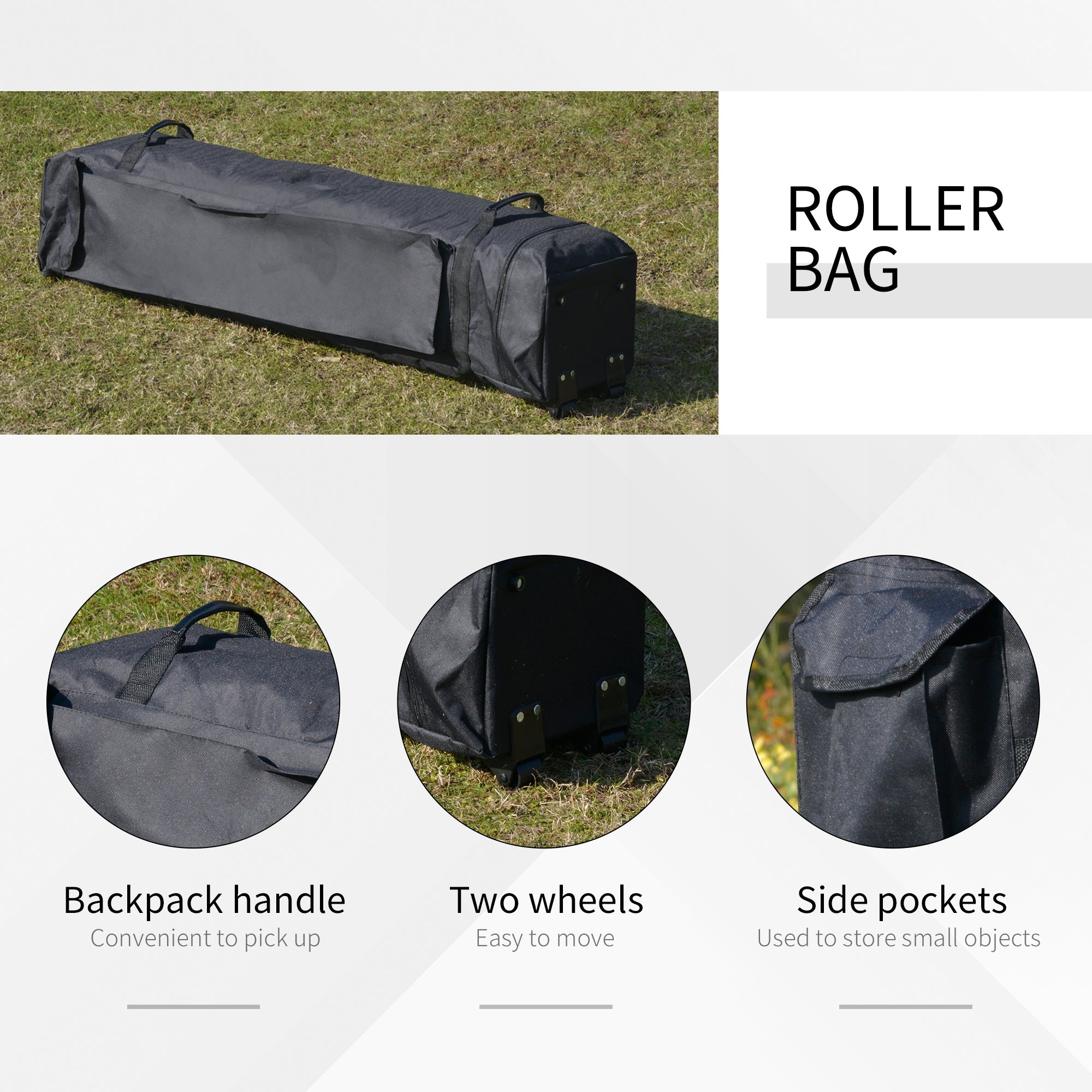 Kozy 3.6 x 3.6 m Pop up Gazebo with Netting, Height Adjustable Party Tent Instant Canopy Sun Shade Shelter, Grey