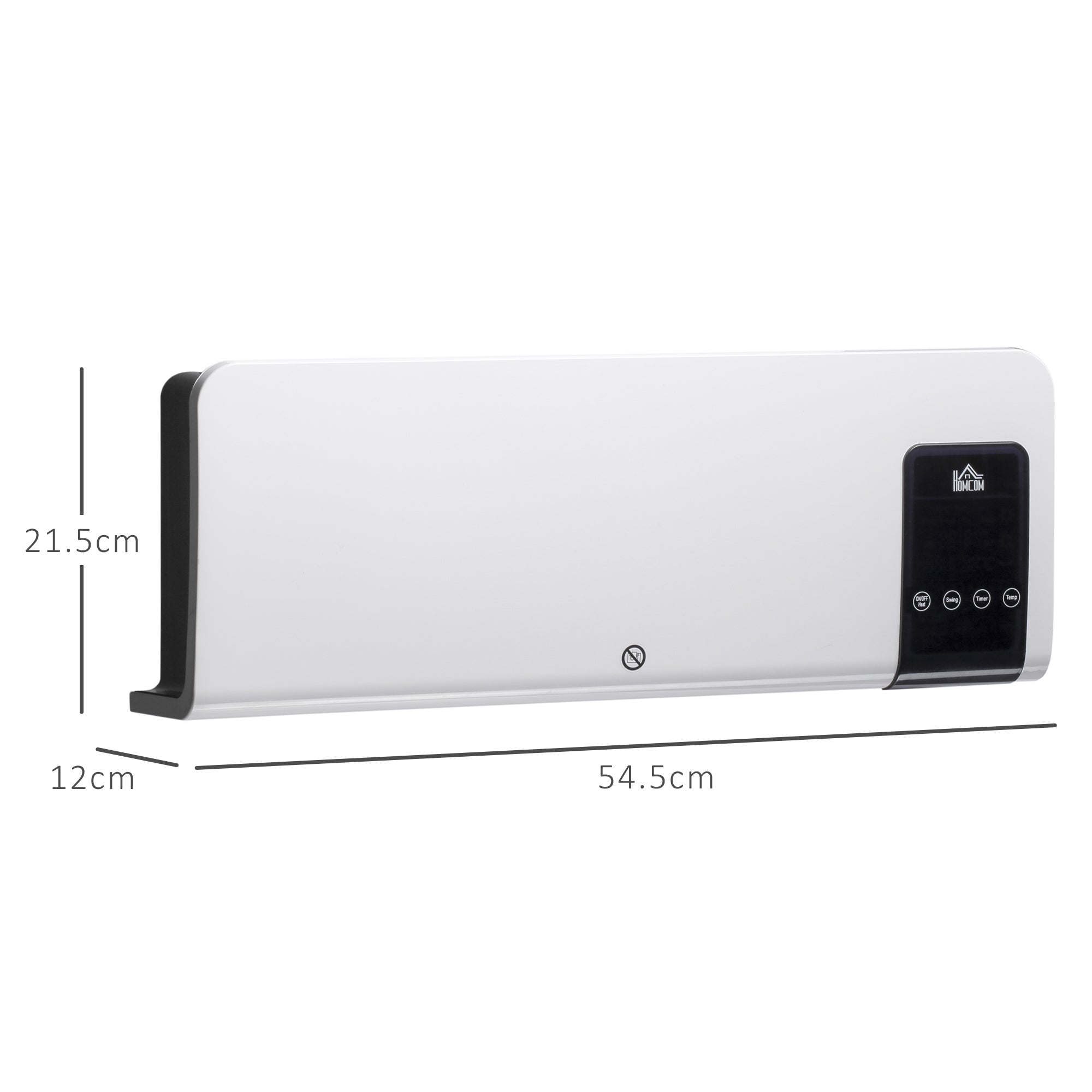 Kozy - 2000W Wall-Mounted Heater, 18-45°C Temperature, White