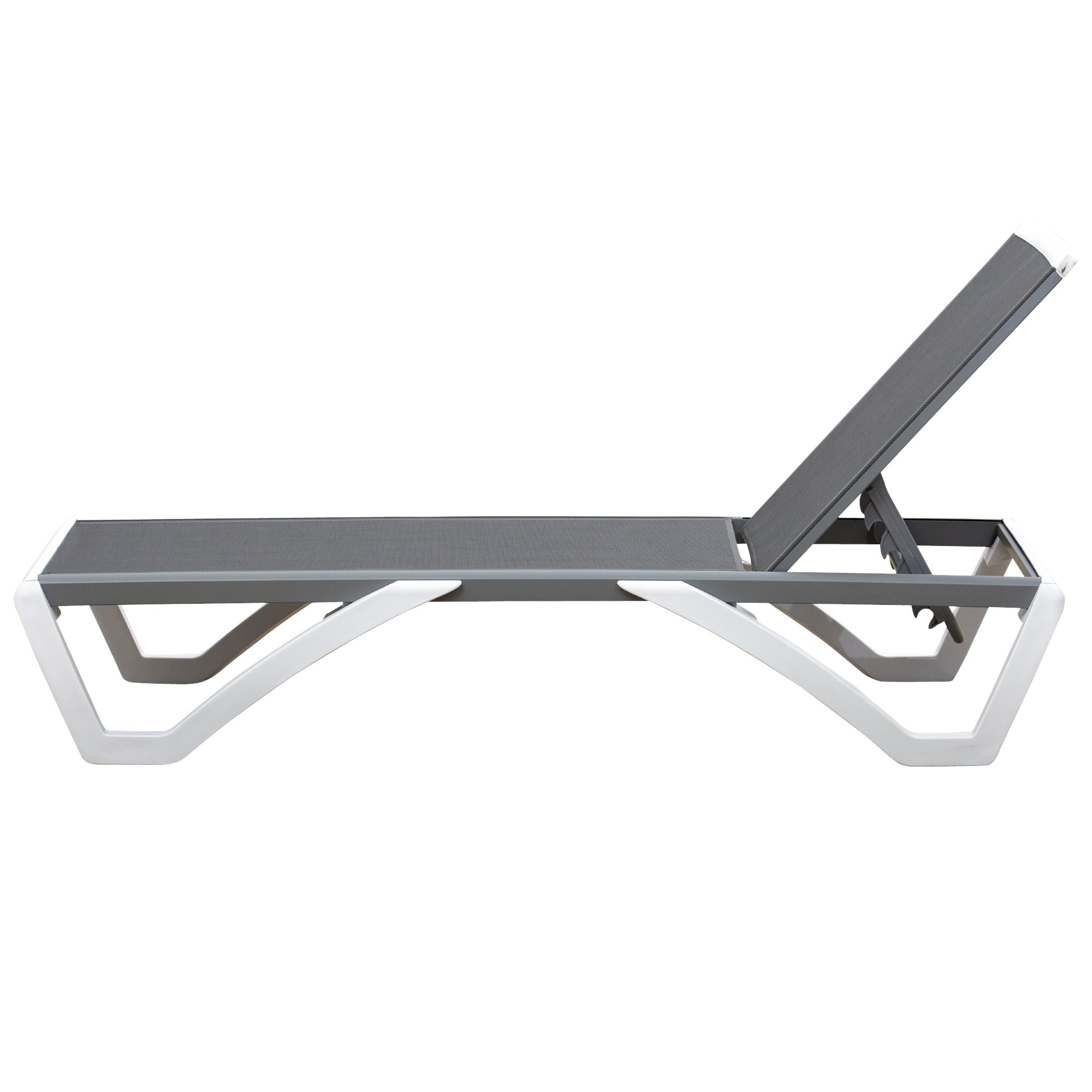 Kozy Aluminium Frame Sun Lounger, with Adjustable Back - Grey