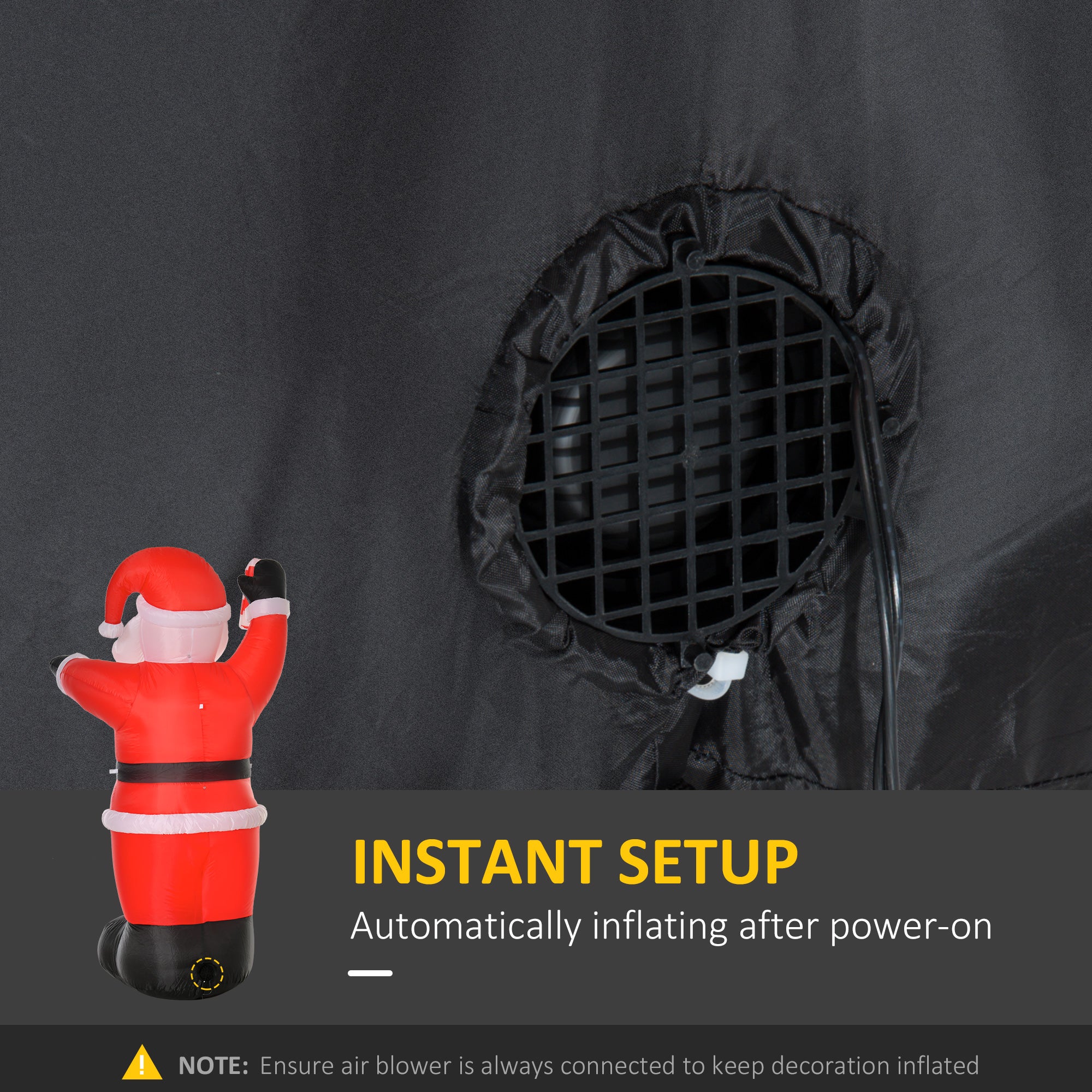 Kozy Inflatable Christmas Santa Claus Air Blown Decoration Yard