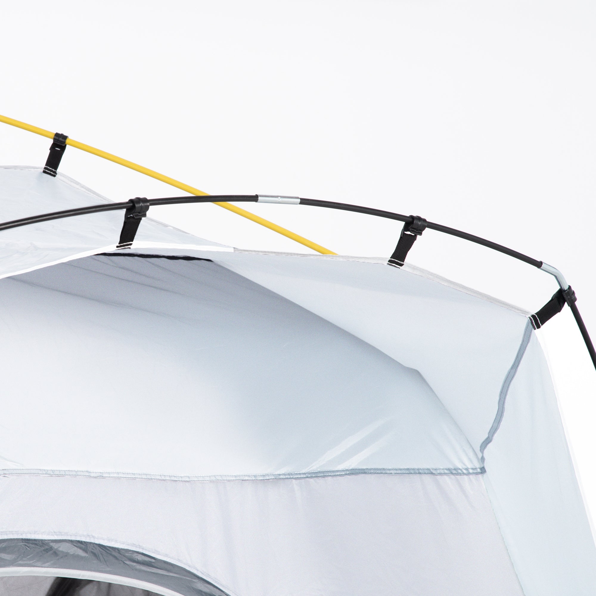 Kozy 4 Person Automatic Camping Tent, Outdoor Pop Up Tent, Portable Backpacking Dome Shelter, Light Grey