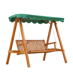 Kozy 3-Seater Pinewood Swing Chair-Green
