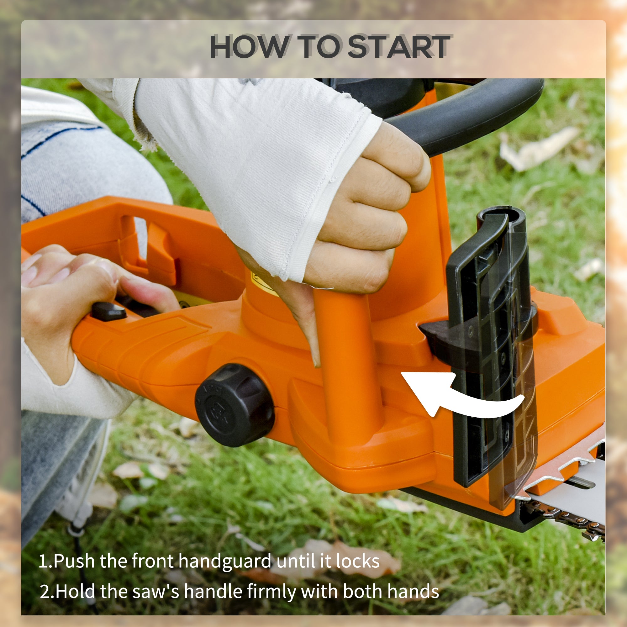 Kozy 2000W Powerful Electric Chainsaw, 16" Aluminium Blade Portable Corded Chain Saw, 7250rpm Chain Saw for Garden Tree Pruning, 13m/s Chain Speed Auto Chain Lubrication to Cut Wood, Orange