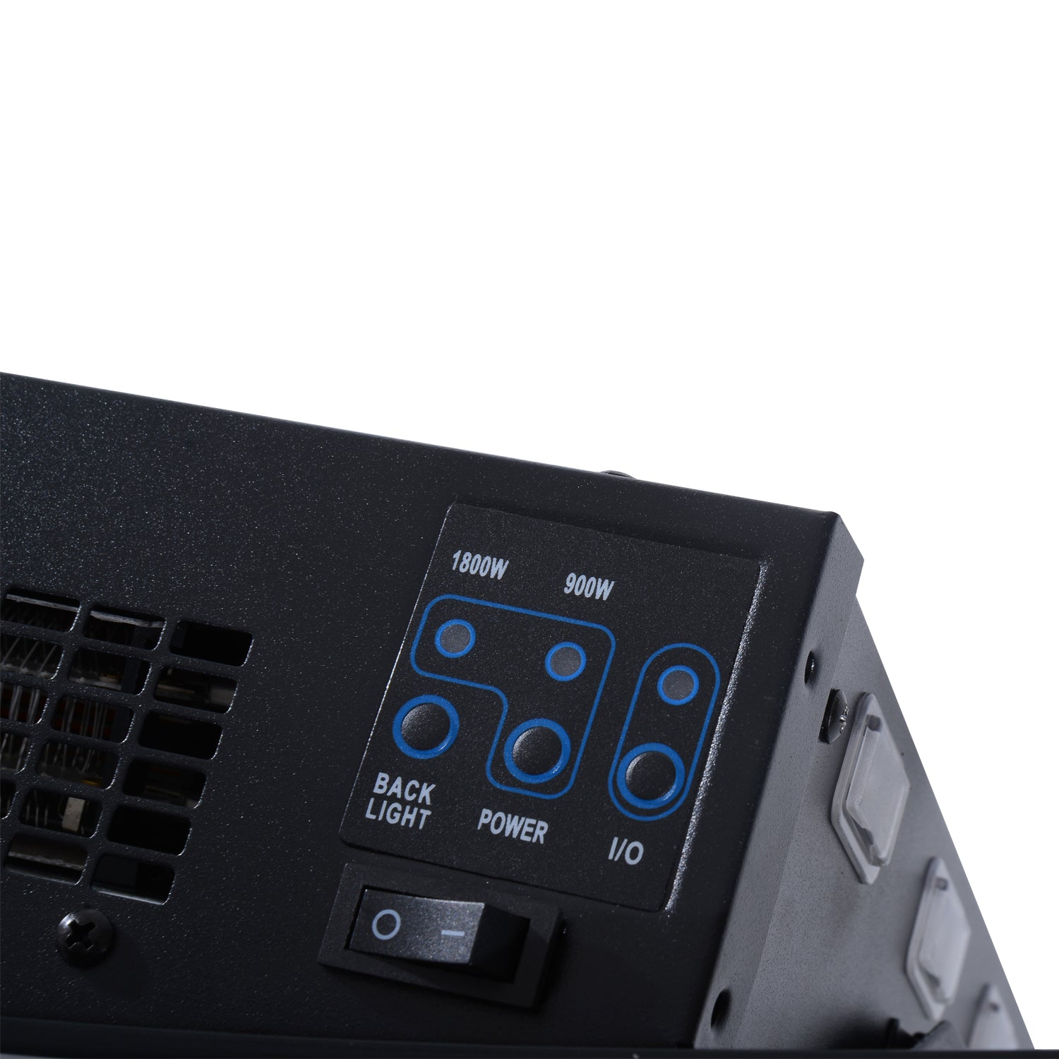 Kozy - Led Wall Mounted Fireplace Curved Glass Electric Fire Place Fire Place 7 Colour Side Lights Slimline, 900/1800W, 65cm x 52cm