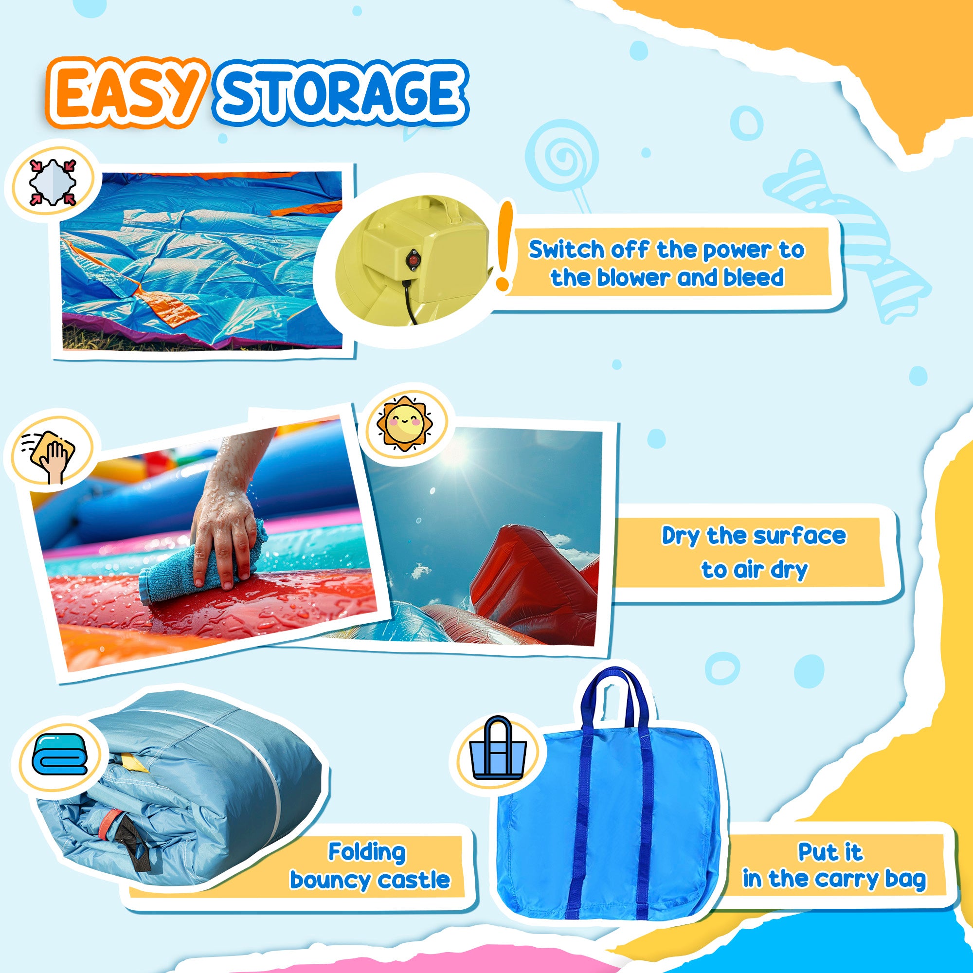 Kozy - Kids Bouncy Castle, with Slide, Pool, Trampoline, Climbing Wall, Blower