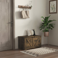 Kozy - 100L Home Storage Box, with Safety Hinges - Rustic Brown