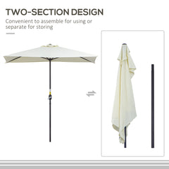 Outsunny Half Parasol for Balcony, 2.3m Semi