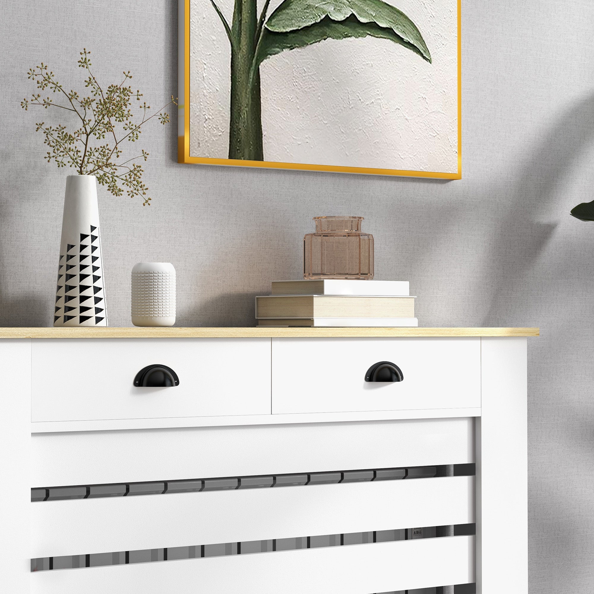 Kozy - 95.5H x 111Wcm Radiator Cover, with Drawer - White