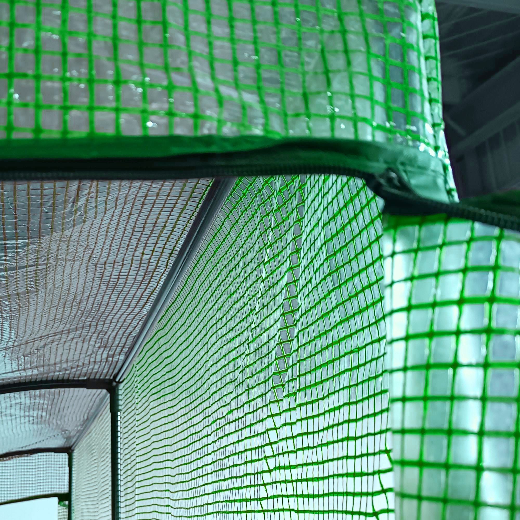 Kozy Small Lean to Greenhouse 3-Tier with Shelves Outdoor, Green