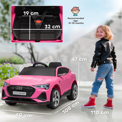 Kozy - 12V Kids Electric Ride on, Electric Car for Kids with Parental Remote, Music, Lights, Suspension Wheels, Pink