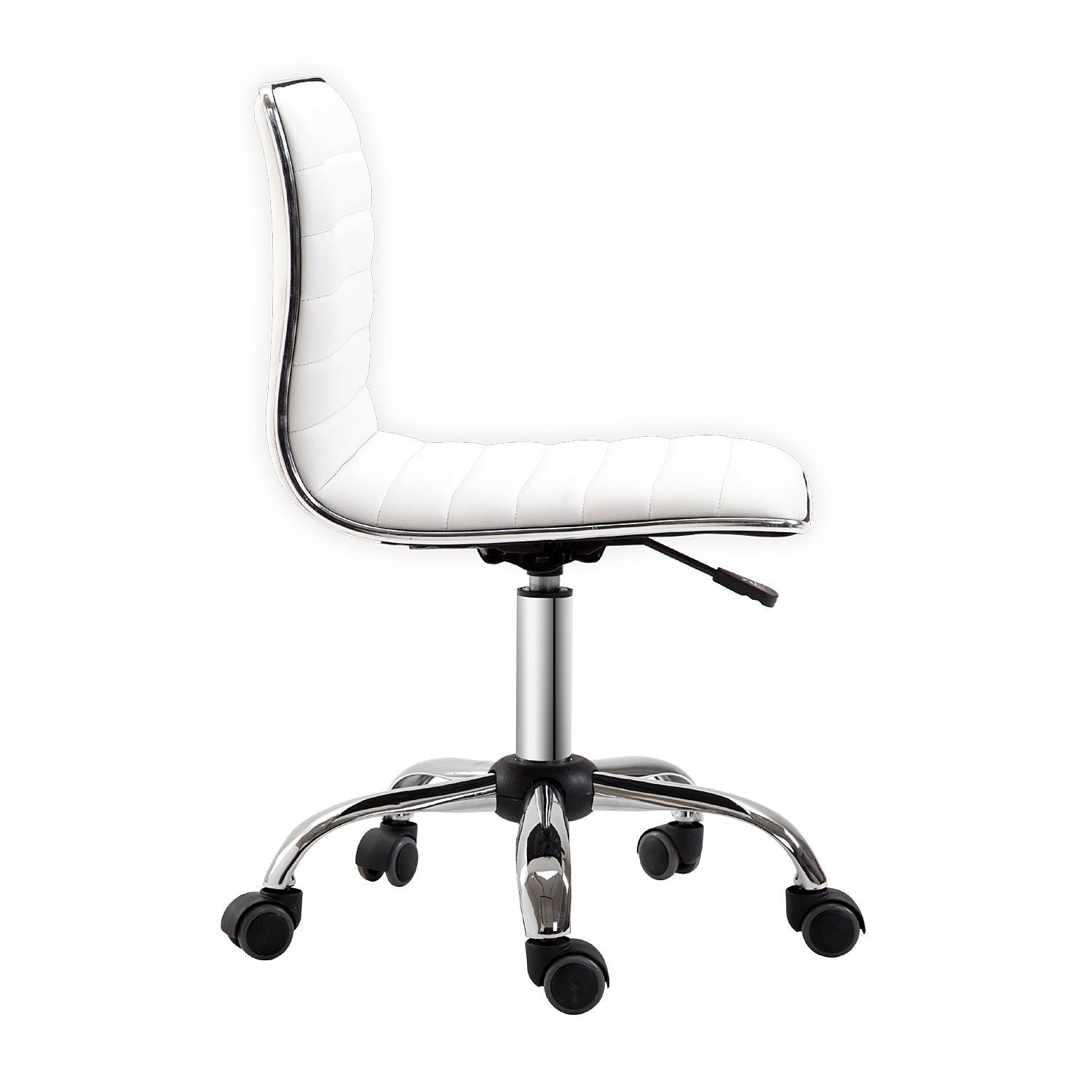 HOMCOM Adjustable Swivel Office Chair with Armless Mid