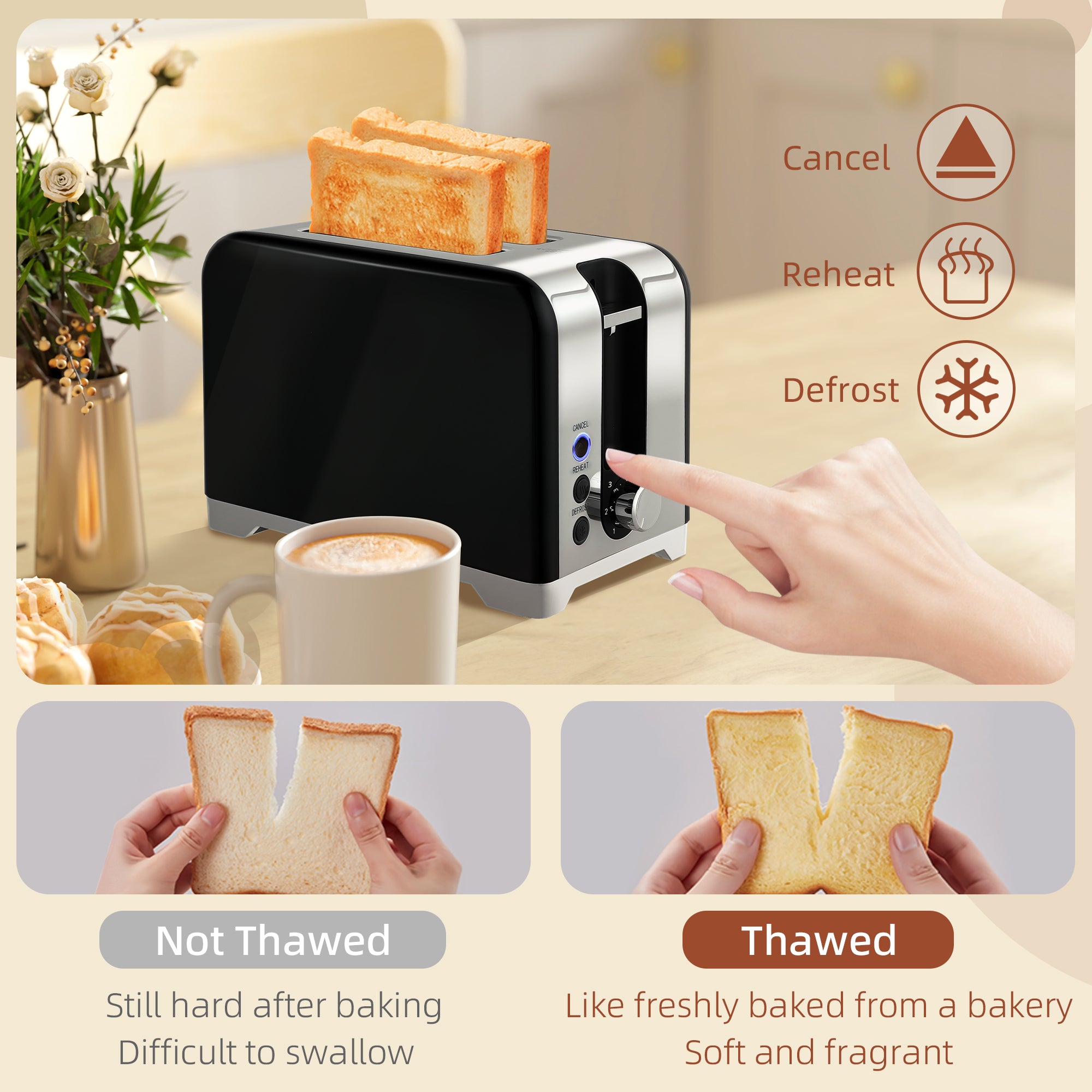 Kozy - Retro Toaster and Kettle Set - Black