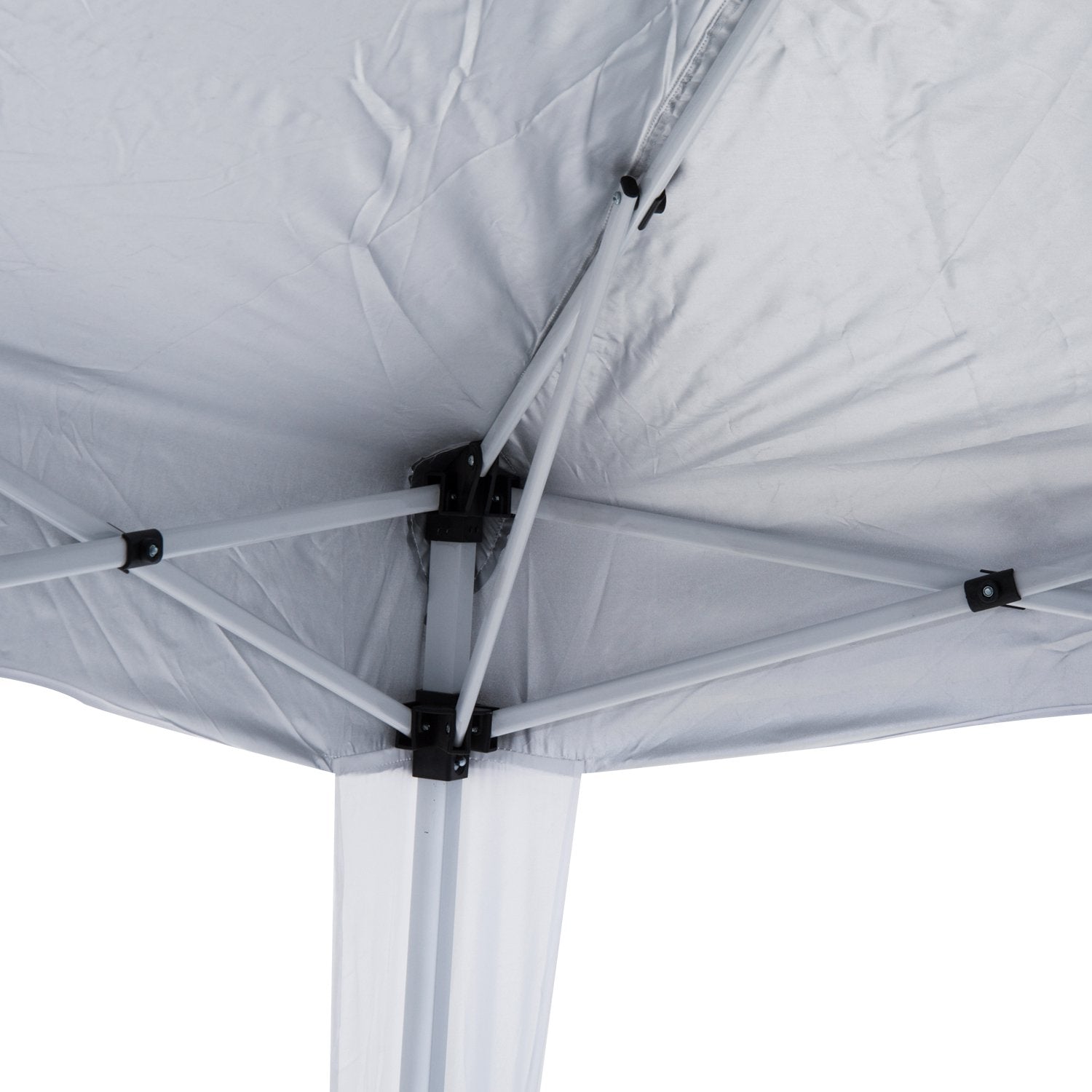 Outsunny 3 x 3 m Slant Leg Pop Up Canopy Tent with Carry Bag, Height Adjustable Party Shelter for Outdoor Events, Garden, Patio, White